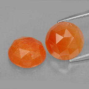Pedras preciosas de cornalina laranja natural de  ct, transparente, transparente/translúcido