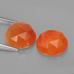 Pedras preciosas de cornalina laranja natural de  ct, transparente, transparente/translúcido