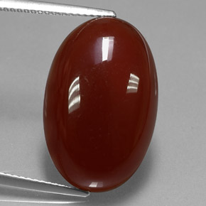 Cornalina laranja natural 14,62ct, corte oval, translúcido