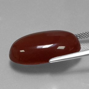 Cornalina laranja natural 14,62ct, corte oval, translúcido
