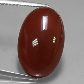 Cornalina laranja natural 13,99ct, corte oval, translúcido
