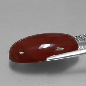 Cornalina laranja natural 13,99ct, corte oval, translúcido