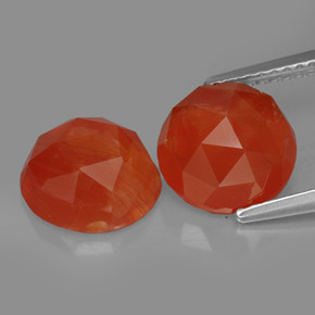 Pedras preciosas de cornalina laranja natural de  ct, transparente, transparente/translúcido