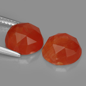 Pedras preciosas de cornalina laranja natural de  ct, transparente, transparente/translúcido