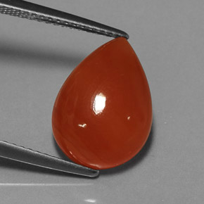 Cornalina laranja natural 5,40ct, transparente, transparente/translúcido