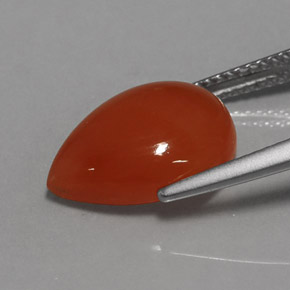 Cornalina laranja natural 5,40ct, transparente, transparente/translúcido