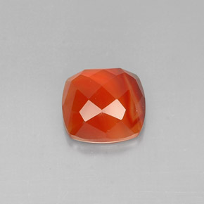 Cornalina Laranja vermelha Natural 3.91ct, Transparente, Transparente/Translúcido