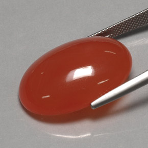 Cornalina Laranja vermelha Natural 25.35ct, Transparente, Transparente/Translúcido