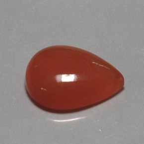 Cornalina Laranja vermelha Natural 13.63ct, Transparente, Transparente/Translúcido