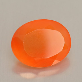 Cornalina Laranja Natural 1.76ct, Corte Oval, Translúcido