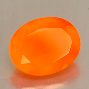 Cornalina Laranja Natural 1.88ct, Corte Oval, Translúcido