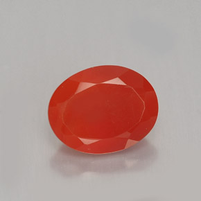 Cornalina Laranja vermelha Natural 1.84ct, Corte Oval, Translúcido