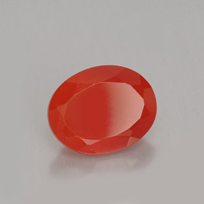 Cornalina Laranja vermelha Natural 1.84ct, Corte Oval, Translúcido