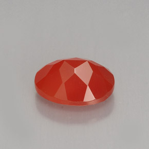 Cornalina Laranja vermelha Natural 1.84ct, Corte Oval, Translúcido