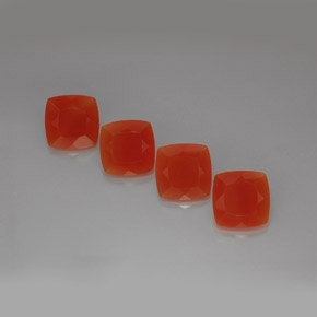 Pedras preciosas de cornalina laranja natural de  ct, almofada cortada, translúcido