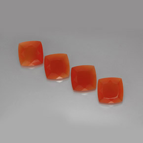Pedras preciosas de cornalina laranja natural de  ct, almofada cortada, translúcido