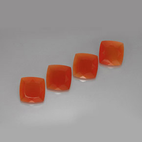Pedras preciosas de cornalina laranja natural de  ct, almofada cortada, translúcido