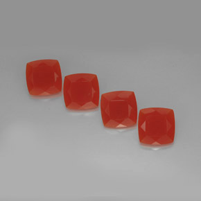 Pedras preciosas de cornalina laranja natural de  ct, almofada cortada, translúcido