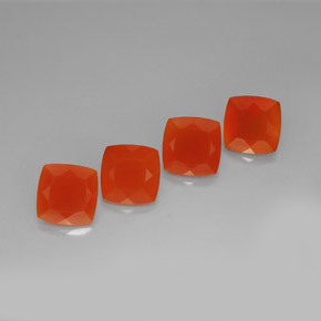 Pedras preciosas de cornalina laranja natural de  ct, almofada cortada, translúcido