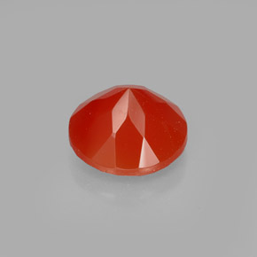Cornalina laranja natural 1,71ct, corte redondo, translúcido