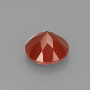 Cornalina Laranja vermelha Natural 1.85ct, Corte Redondo, Translúcido