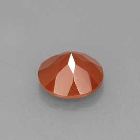 Cornalina Laranja vermelha Natural 1.42ct, Corte Redondo, Translúcido