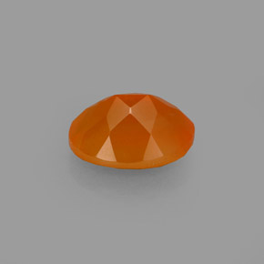 Cornalina laranja natural 1,71ct, corte oval, translúcido