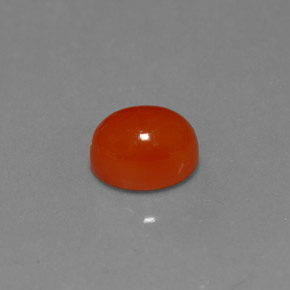 Cornalina Laranja vermelha Natural 1,67ct, Corte Oval, Translúcido