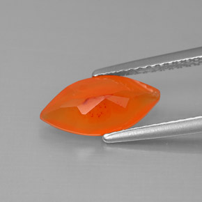 Cornalina laranja natural 1,40ct, transparente, transparente/translúcido