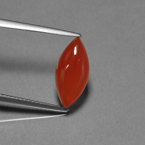 Cornalina laranja natural 3,11ct, transparente, transparente/translúcido