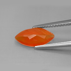 Cornalina laranja natural 1,34ct, transparente, transparente/translúcido