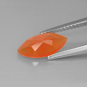 Cornalina laranja natural 1,35ct, transparente, transparente/translúcido