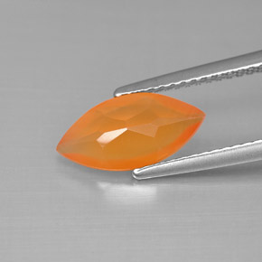 Cornalina Laranja vermelha Natural 1.48ct, Transparente, Transparente/Translúcido