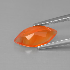 Cornalina Laranja Natural 1.44ct, Transparente, Transparente/Translúcido