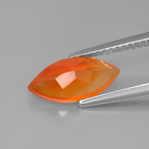Cornalina Laranja vermelha Natural 1.52ct, Transparente, Transparente/Translúcido