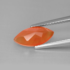 Cornalina Laranja vermelha Natural 1.60ct, Transparente, Transparente/Translúcido