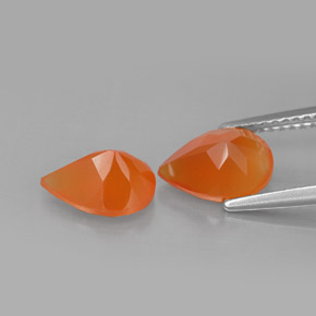 Pedras preciosas de cornalina laranja natural de  ct, transparente, transparente/translúcido