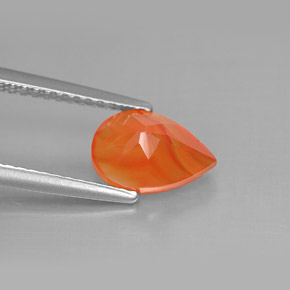 Cornalina Laranja Natural 1,31ct, Transparente, Transparente/Translúcido