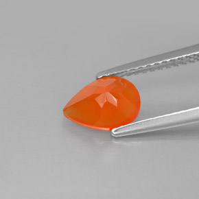 Cornalina Laranja Natural 0.94ct, Transparente, Transparente/Translúcido