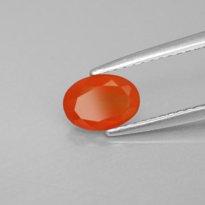 Cornalina laranja natural 0,68ct, transparente, transparente/translúcido
