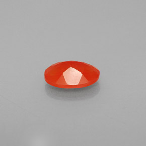 Cornalina laranja natural 0,66ct, transparente, transparente/translúcido
