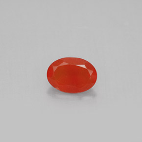 Cornalina vermelho alaranjado natural 0,64ct, transparente, transparente/translúcido