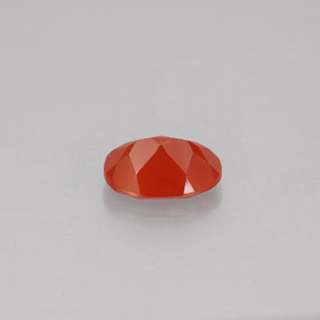 Cornalina vermelho alaranjado natural 0,64ct, transparente, transparente/translúcido