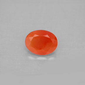 Cornalina Laranja vermelha Natural 1.23ct, Transparente, Transparente/Translúcido