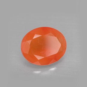 Cornalina Laranja vermelha Natural 4.09ct, Transparente, Transparente/Translúcido