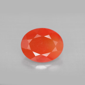 Cornalina Laranja vermelha Natural 3.03ct, Transparente, Transparente/Translúcido