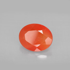 Cornalina Laranja vermelha Natural 3.03ct, Transparente, Transparente/Translúcido