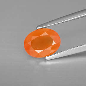 Cornalina Laranja Natural 0.91ct, Transparente, Transparente/Translúcido