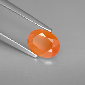 Cornalina Laranja Natural 0.91ct, Transparente, Transparente/Translúcido