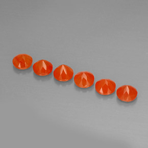 Pedras preciosas de cornalina laranja natural de  ct, transparente, transparente/translúcido